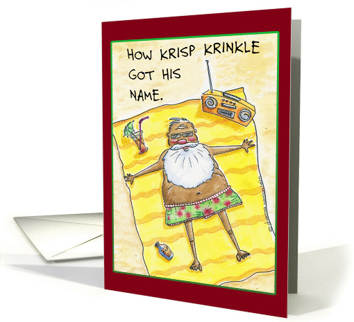 Santa on the Beach card (1255972)