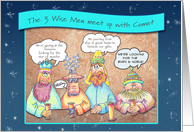 3 Wise Men with Comet card