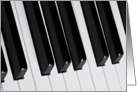 Close Up Piano Keys Blank Inside card