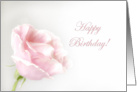 Pink Rose Happy Birthday Card Wishing Blessings card