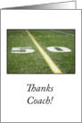 Football Coach 50 Yard Line Thank you card