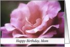 Magenta Rose Birthday Blessing Card for Mom card