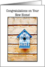 Bird House New Home Congratulations card