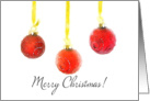 Merry Christmas Red Ornaments card