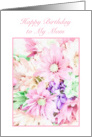 Happy Birthday Mom Pastel Bouquet card