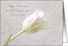 Floral Happy Anniversary Daughter and Son-in-Law card