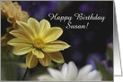 Happy Birthday Custom Front Floral Painting card