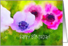 Watercolor Garden Birthday Wishes card