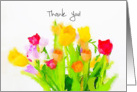 Thank You Watercolor Bouquet card