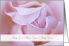 God Bless Baby Girl Congratulations Pink Rose card