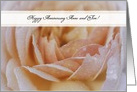 Happy Anniversary Peach Rose Custom Front card