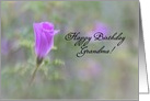 Purple Floral Custom Birthday Wishes card