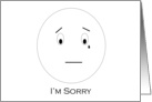 I’m Sorry Sad Face card
