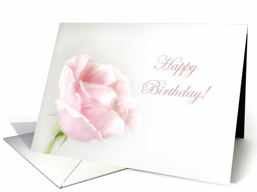 Pink Rose Happy Birthday Card Wishing Blessings card (1383586)