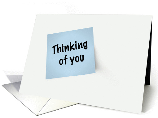 Thinking of You Blue Sticky Note card (1386564)