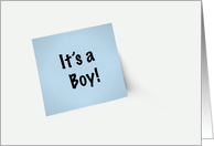 It’s a Boy Blue Sticky Note card