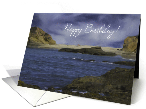 Happy Birthday Beach Coastal card (1388580)