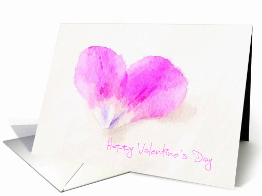 Watercolor Heart, Be My Valentine? card (1404354)