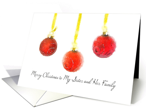 Merry Christmas to Sister and Family card (1404852)