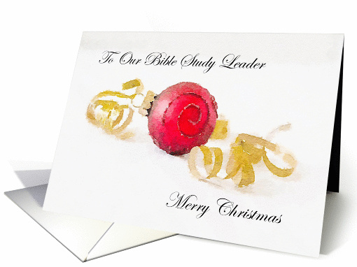 Merry Christmas to Bible Study Leader card (1404900)