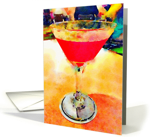 Colorful Birthday Martini card (1409936)