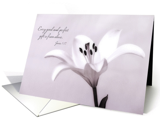 Floral Scripture Count You Among Blessings Thank You card (1412414)