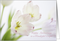 Happy Anniversary Couple Pink Tulips card