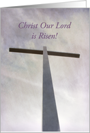 Religious Happy Easter Empty Cross card