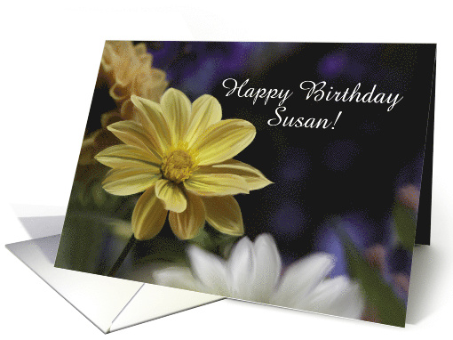 Happy Birthday Custom Front Floral Painting card (1422024)