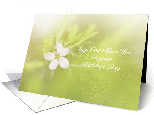 Floral God Bless Your Wedding card (1427400)
