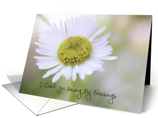 Floral Count You Among Blessings Thank You card (1428580)