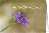 Purple Flower Spiritual Encouragement card
