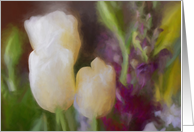 Yellow Tulip Floral Notecard Blank Inside card