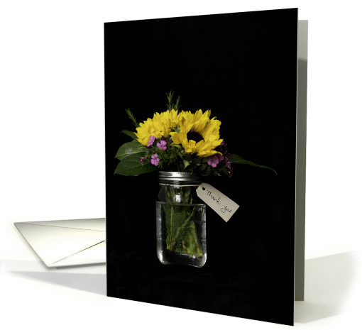 Sunflower Thank You Note Blank Inside card (1436254)
