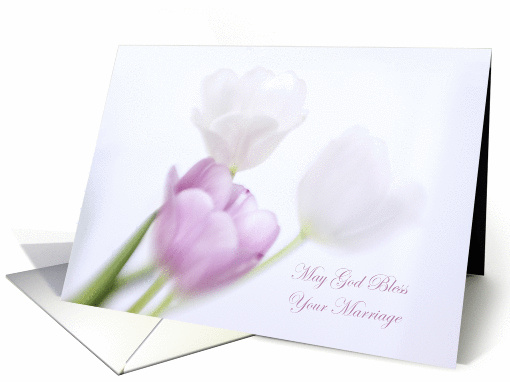 God's Blessings on Your Marriage Soft Tulips card (1443458)