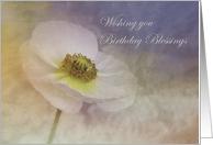 Pastel Poppy Birthday Blessings card