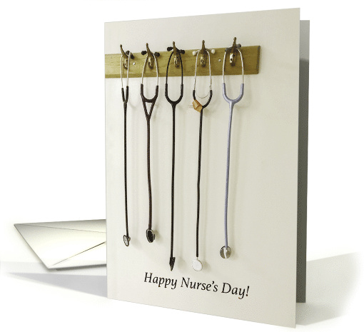 Happy Nurse's Day Stethoscopes card (1496278)