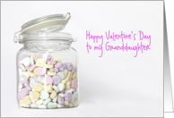 Valentine’s Day Candy for Granddaughter Custom Front card