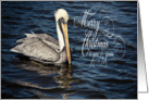 Brown Pelican Gulf Coast Merry Christmas card