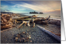 Pacific Coast Rialto Beach Washington Blank Card