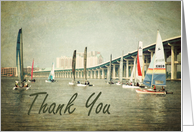Thank You - Sailboats card