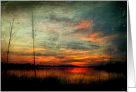 Sunset along the Bayou Blank Card