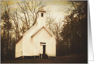 Little Country Church Blank Note Card