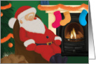Sleeping Santa card