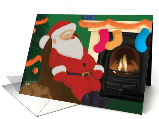 Sleeping Santa card (1194058)