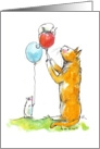 Balloon Ride Birthday Mouse ... card