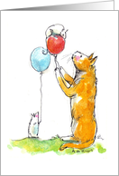 Balloon Ride Birthday Mouse ... card