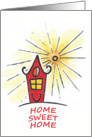 New home address announcement Happy house sunny card