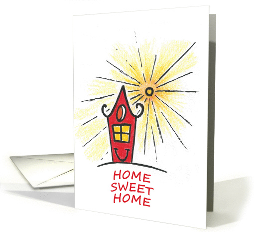 New home address announcement Happy house sunny card (1158770)