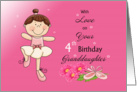 Granddaughter 4th Birthday, ballerina,pink card
